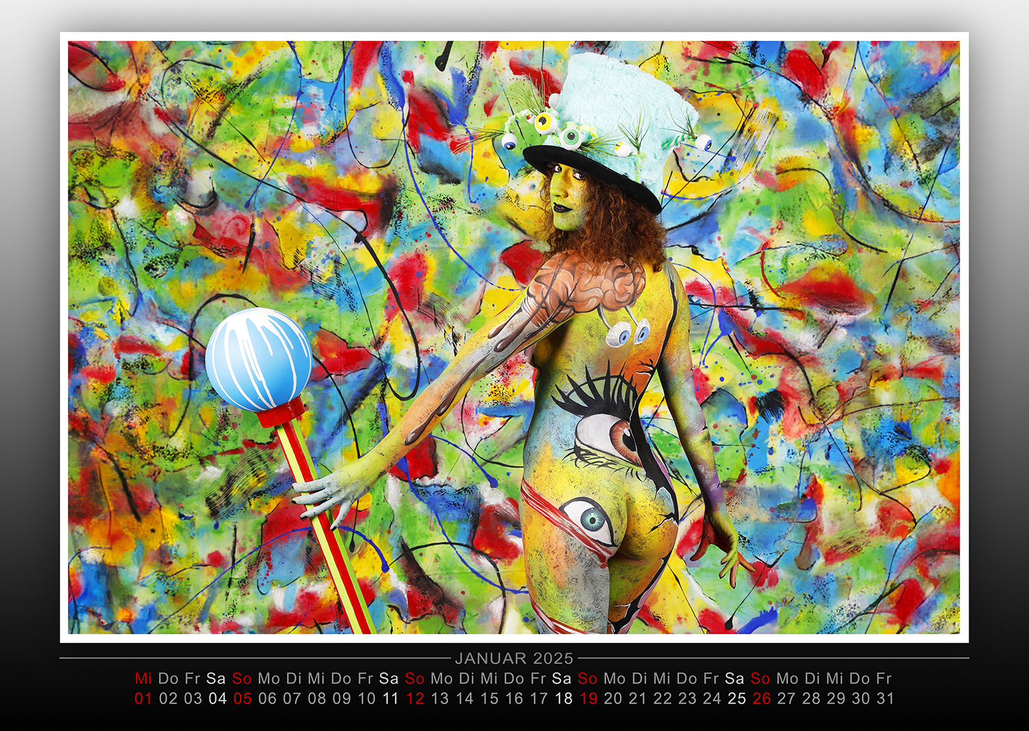 Kalender 2025: Farbkörper - Bodypainting Variationen