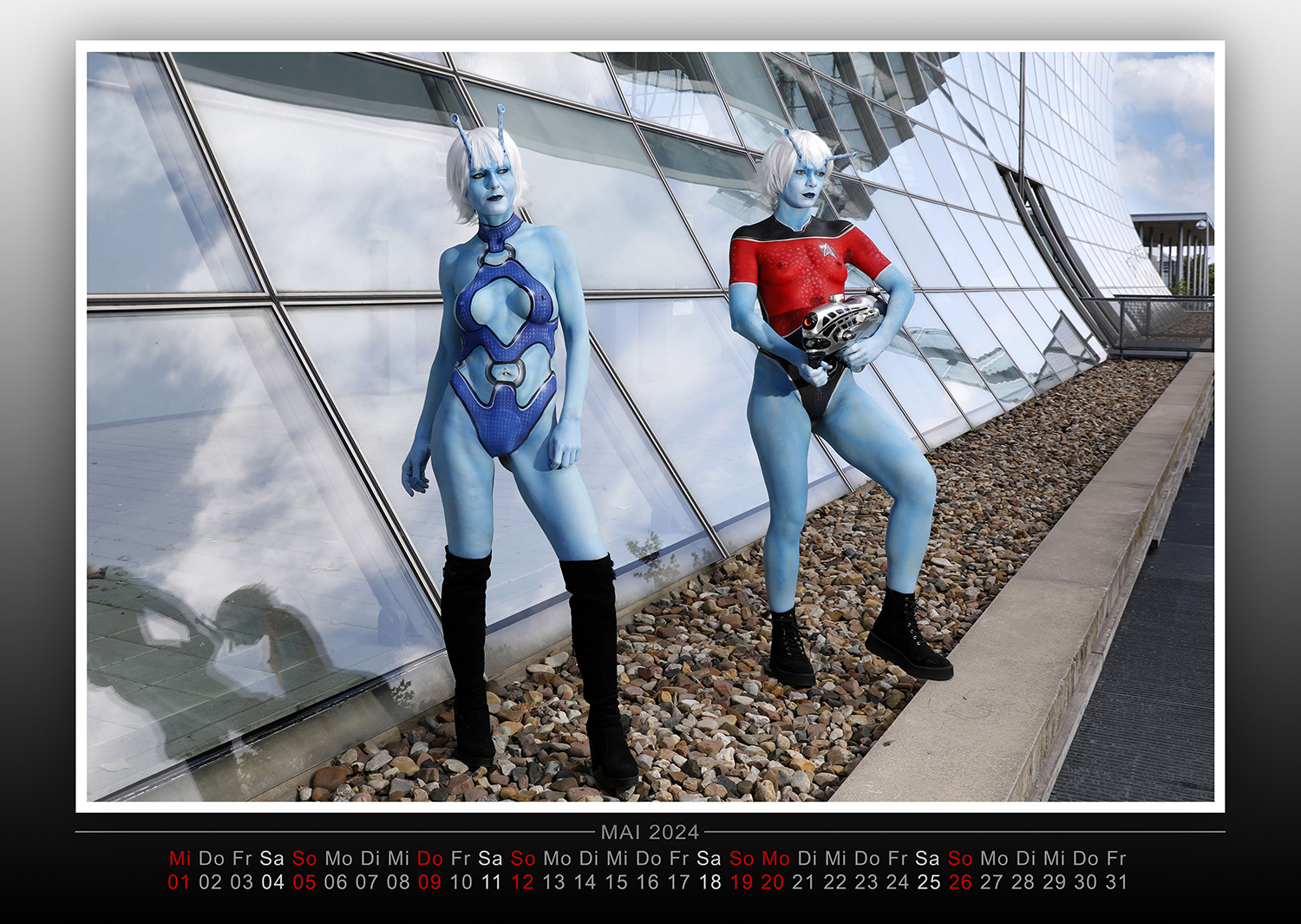 Kalender 2024: Farbkörper - Geek Art - Bodypainting  & Transformaking