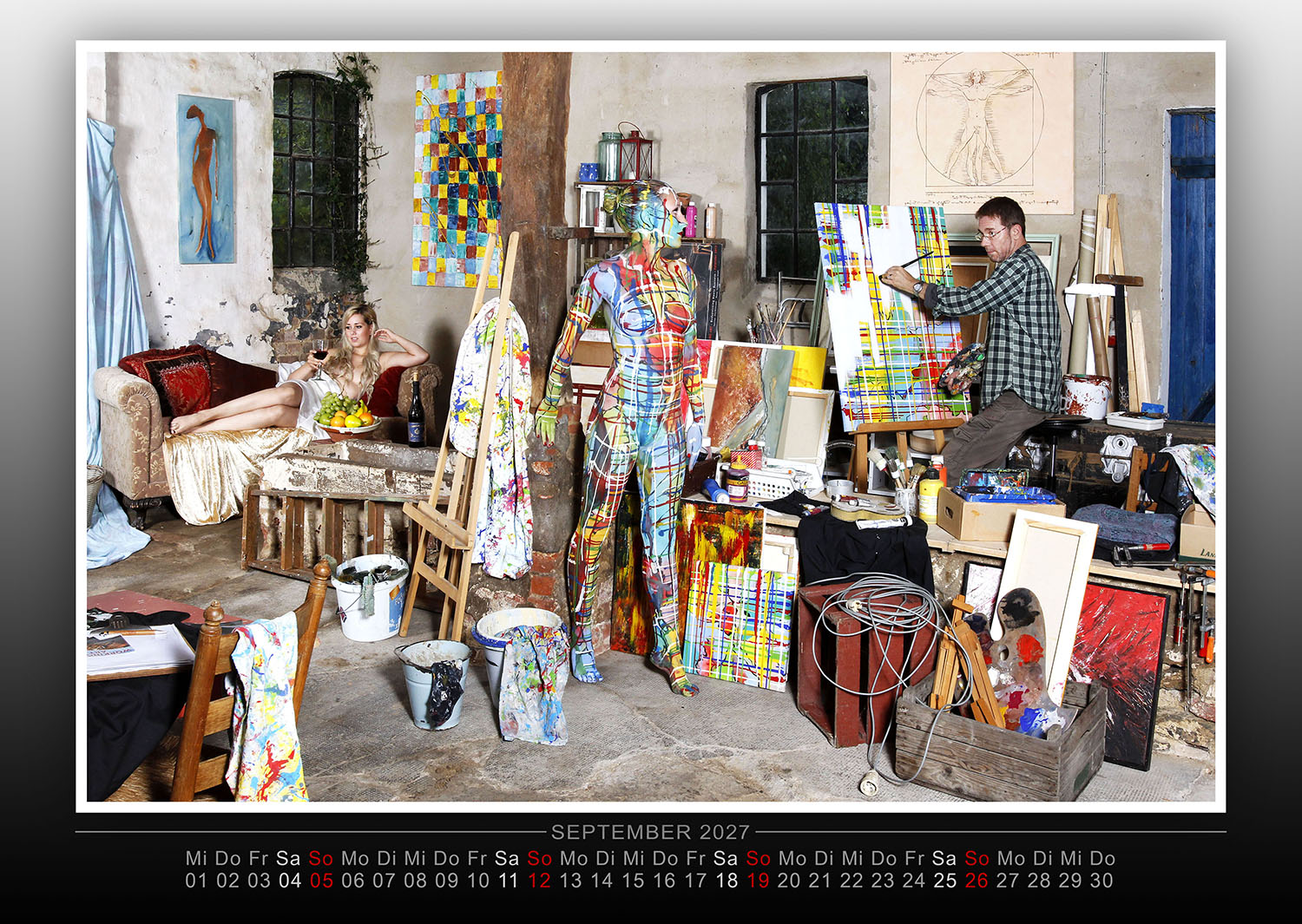 Kalender 2027: Farbkörper - Bodypainting Variationen