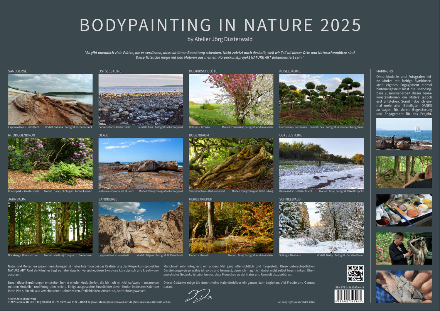 Kalender 2025: Bodypainting in Nature (ausverkauft)