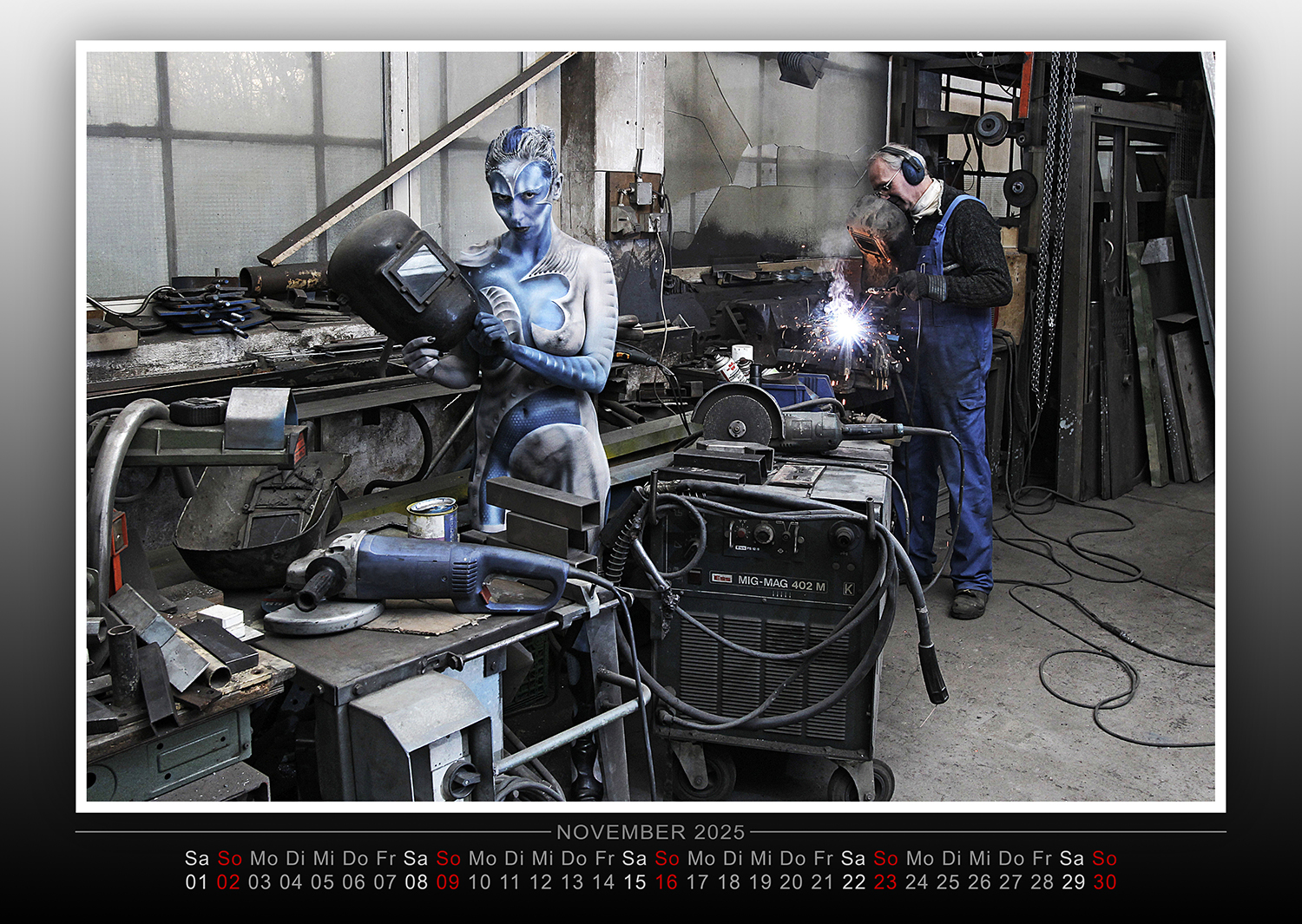 Kalender 2025: Farbkörper - Bodypainting Variationen