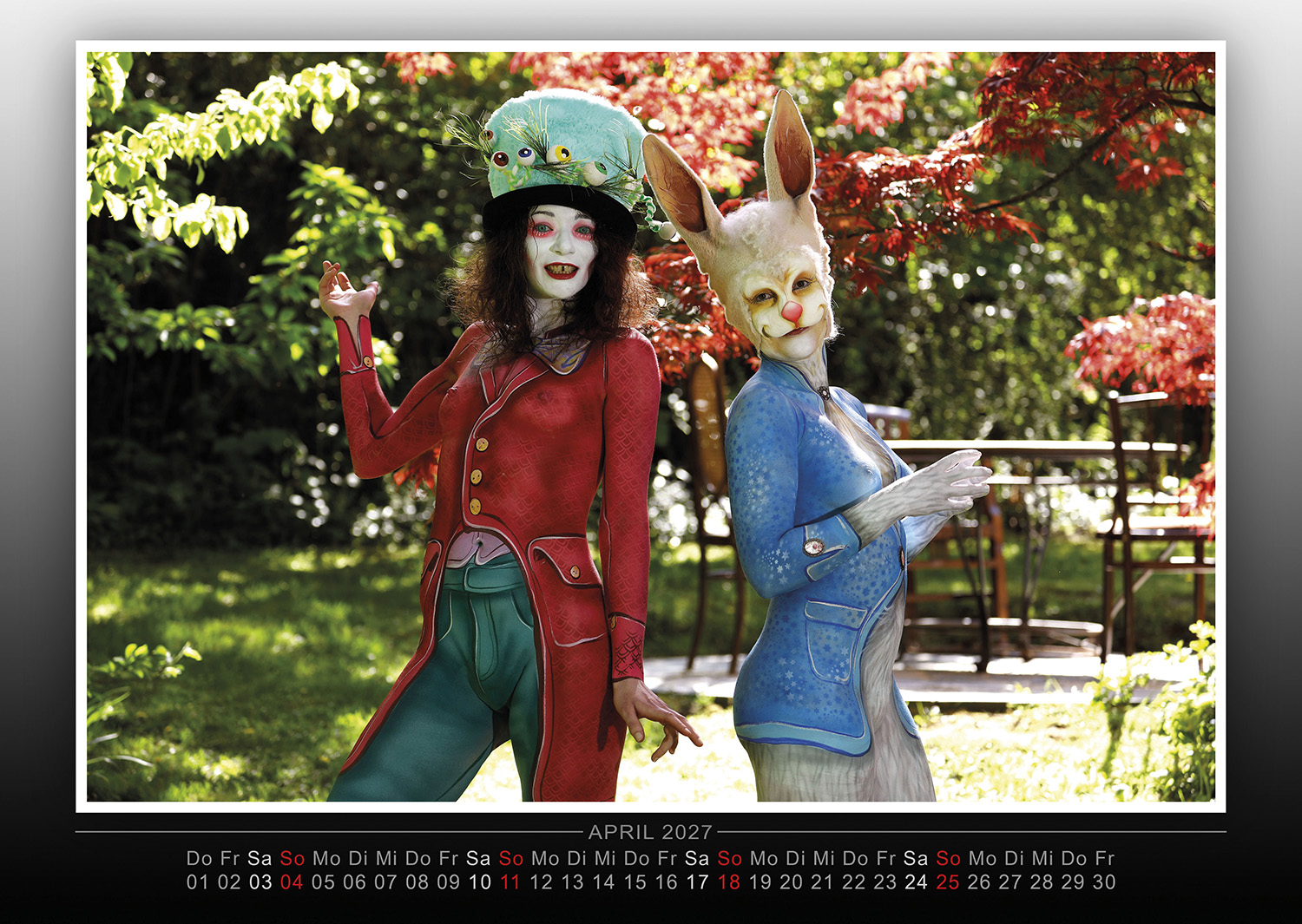 Kalender 2027: Farbkörper - Bodypainting Variationen
