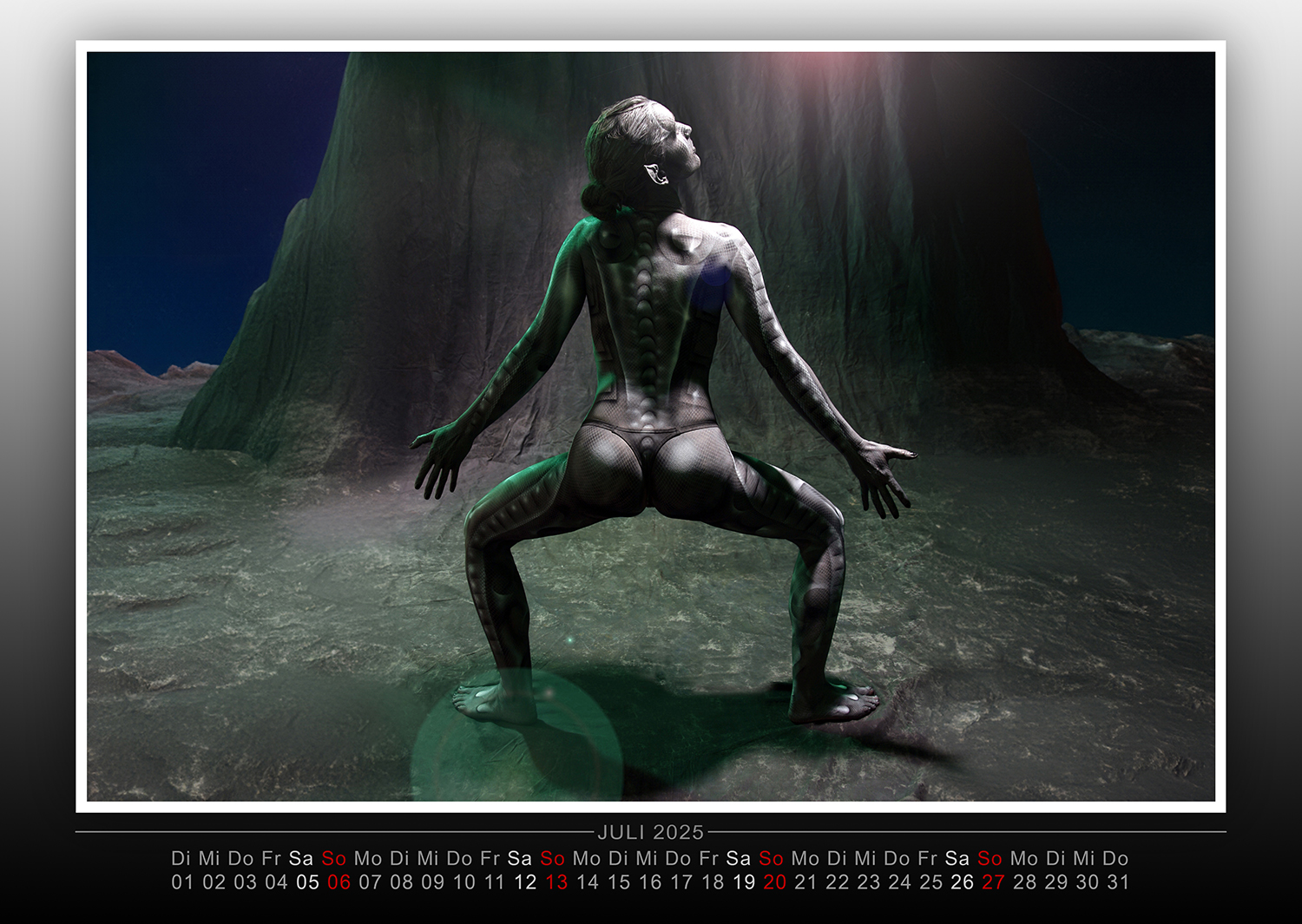 Kalender 2025: Farbkörper - Bodypainting Variationen